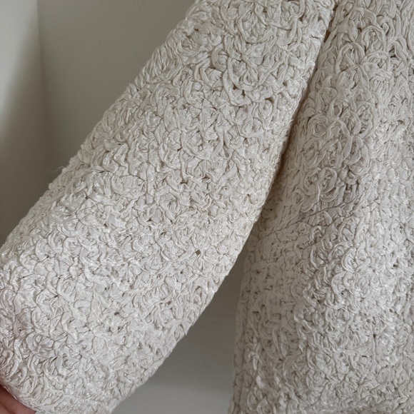 Vintage White Cream Ribbon Soutache Jacket - Picture 7 of 13